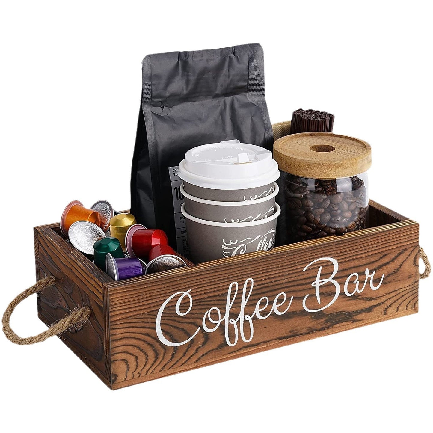 Wooden Coffee Organizer