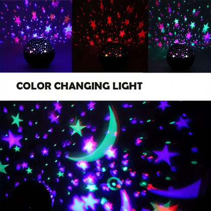 Star Moon Projection Night Light
