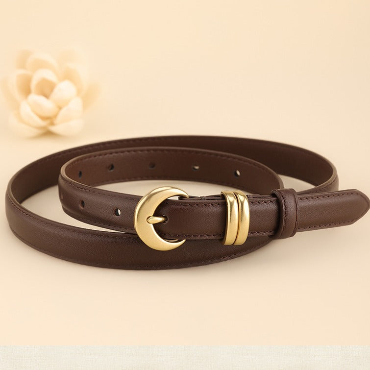 Women's Thin Leather Belt