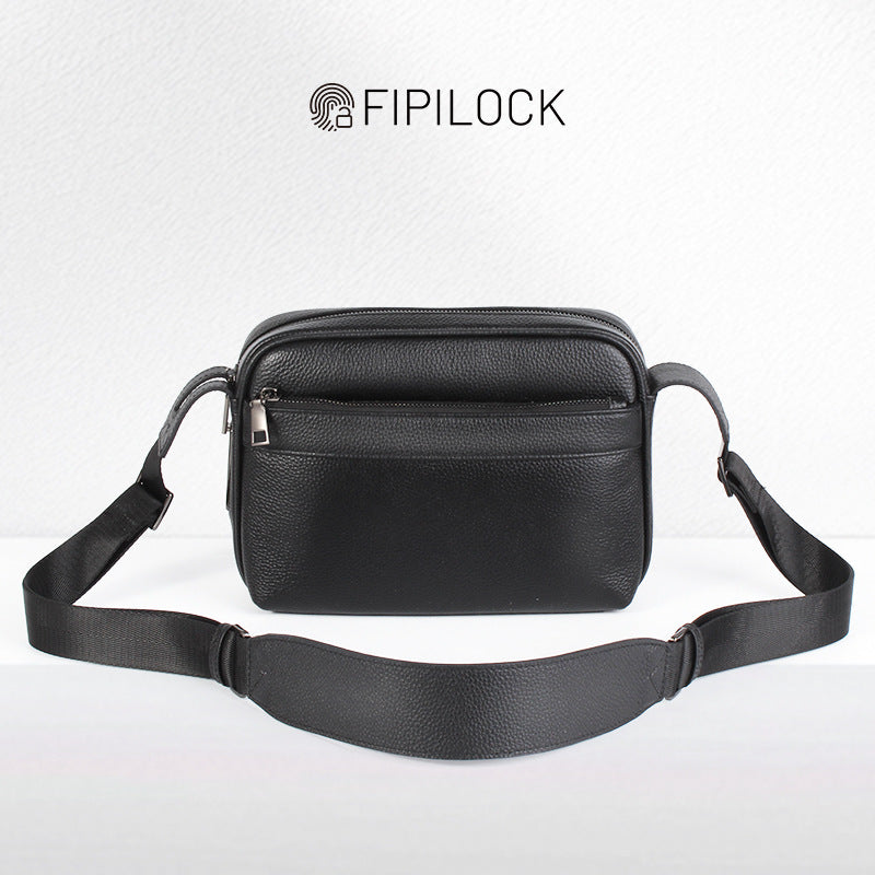 Fingerprint Leather Crossbody Bag