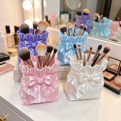 Satin Bow Storage Organizer