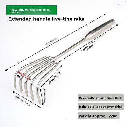 Stainless Steel Digging Rake for Beach and Garden