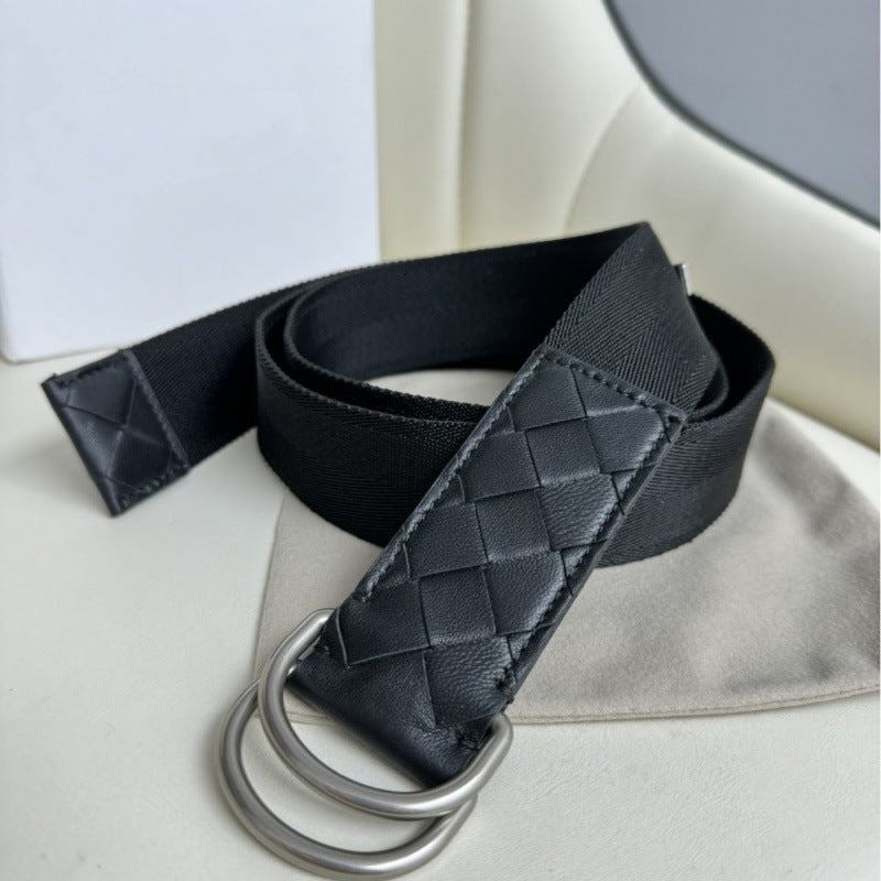 Striped Canvas Casual Belt