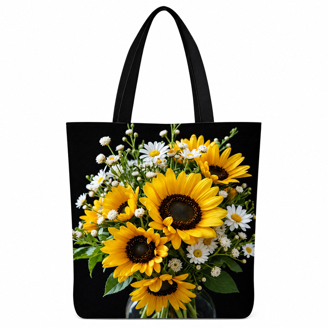 Black Butterfly Print Tote Bag
