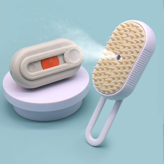 Pet Steam Grooming Brush with Massage Comb