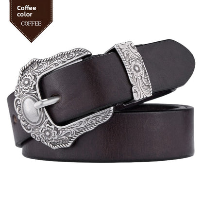 Vintage Cowhide Leather Belt