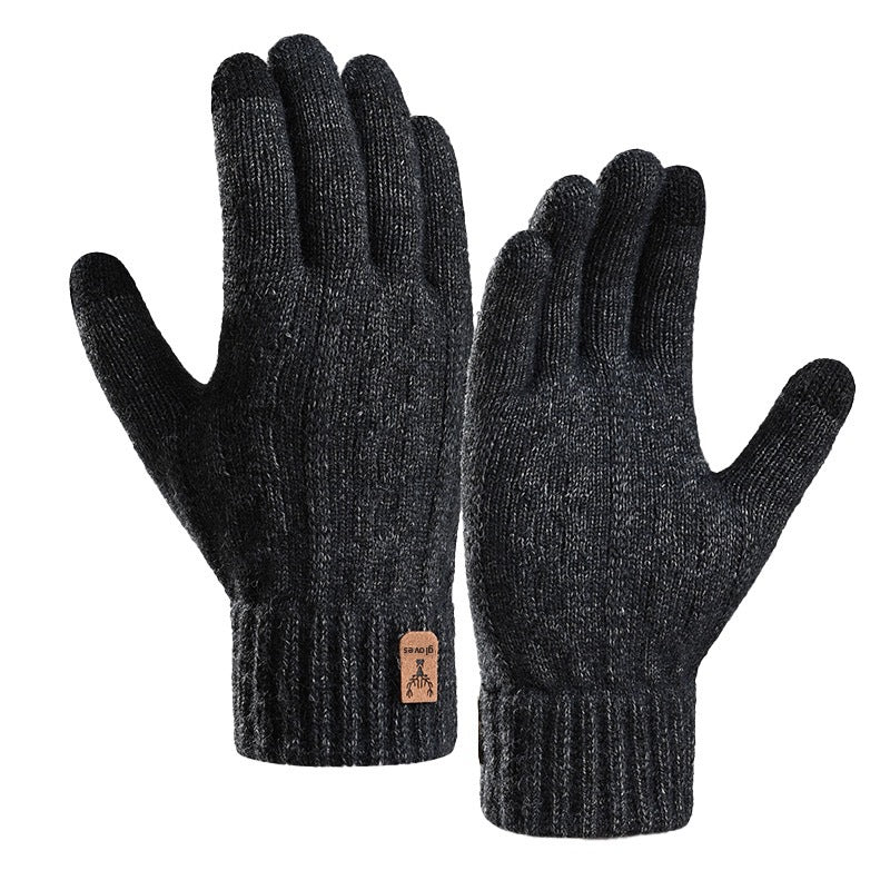 Unisex Knitted Winter Touchscreen Gloves Fleece Lined