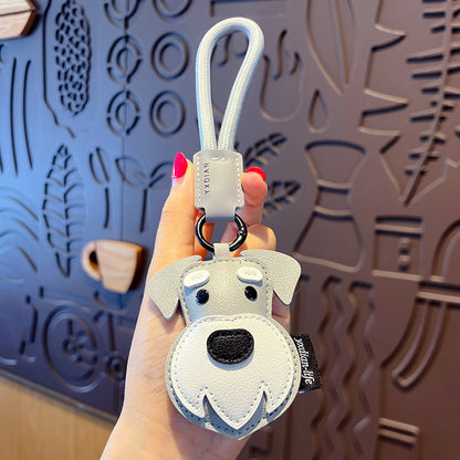 Cute Dog & Cat PU Leather Keychain