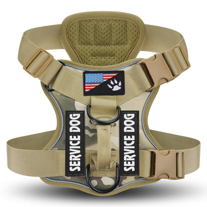 Tactical Reflective Dog Harness Set