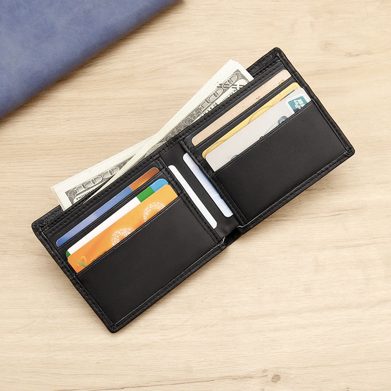 Genuine Sheepskin Woven Short Wallet