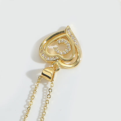 Heart Initial Necklace Gift