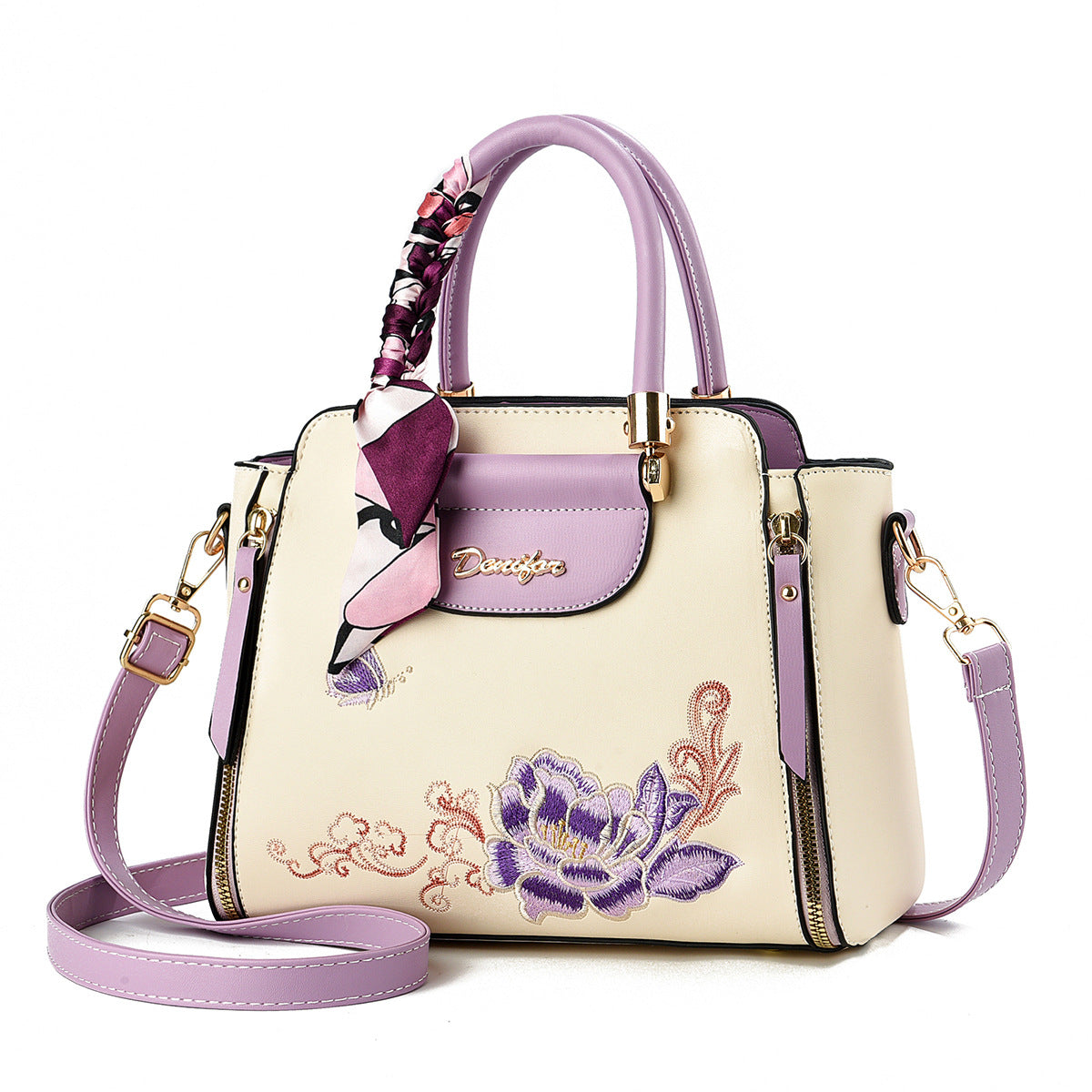 Women's Floral Embroidered Handbag