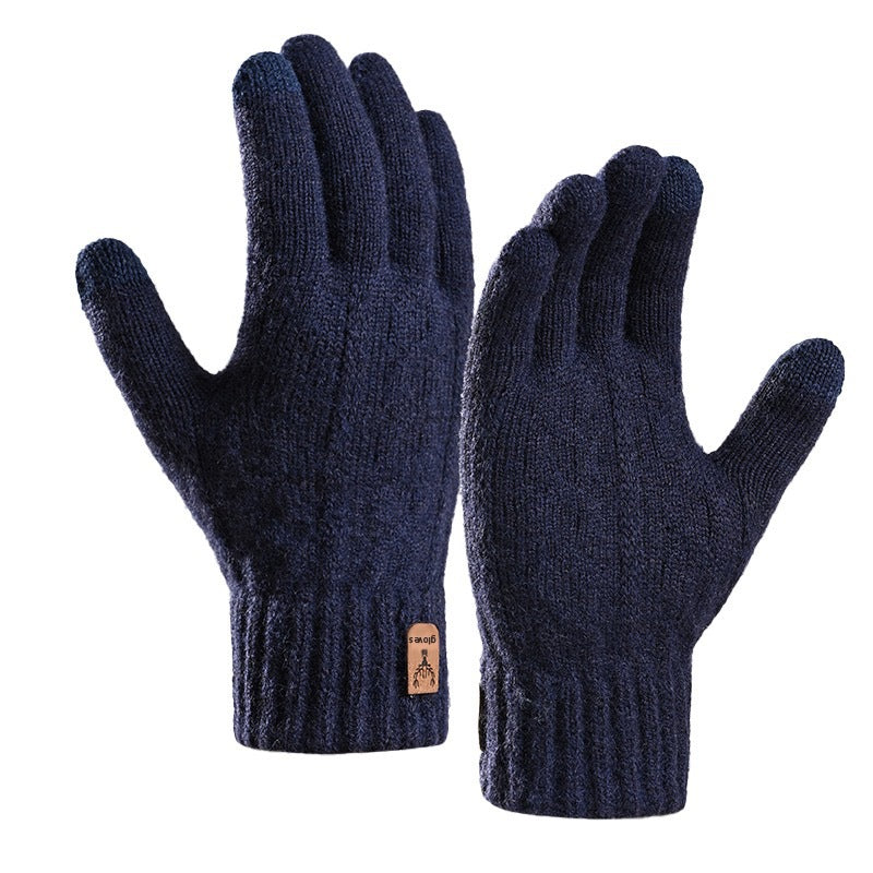 Unisex Knitted Winter Touchscreen Gloves Fleece Lined