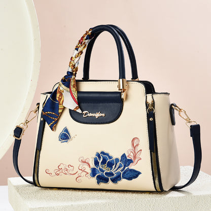 Women's Floral Embroidered Handbag