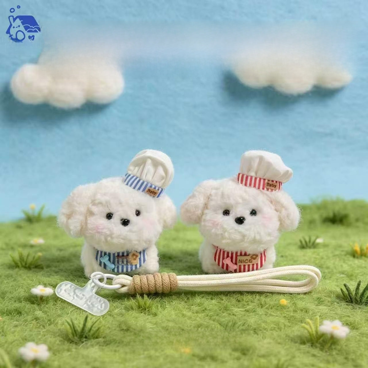Cute Plush Poodle Keychain