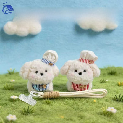 Cute Plush Poodle Keychain