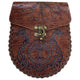 Medieval Viking Style Leather Waist Bag with Coin Compartment