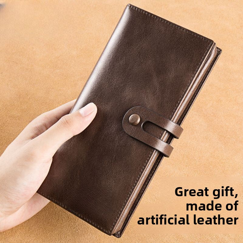 Men's Long Vintage Leather Wallet