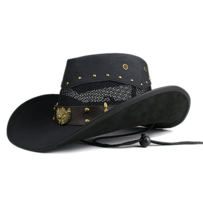 Leather Western Cowboy Hat