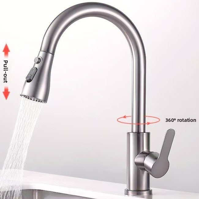 Stainless Steel Pull-Out Faucet