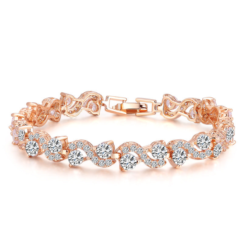 Colorful Wave Zircon Bracelet