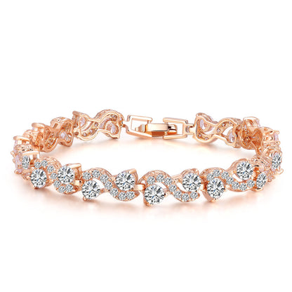 Colorful Wave Zircon Bracelet
