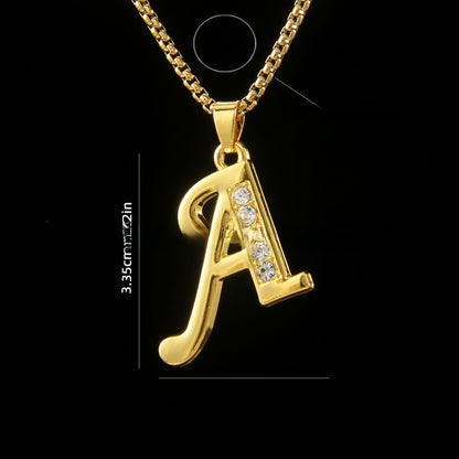 Golden Initial Letter Necklace