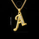 Golden Initial Letter Necklace
