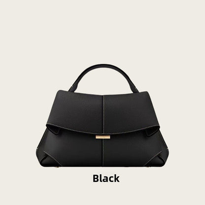 Polene Smile Pleated Genuine Leather Crossbody Bag