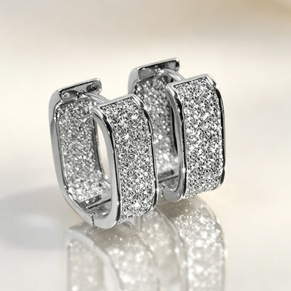 U Shaped Zircon Earrings