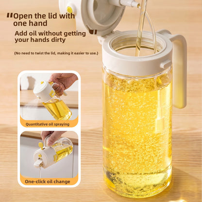 Dual-Use Glass Oil Spray Bottle