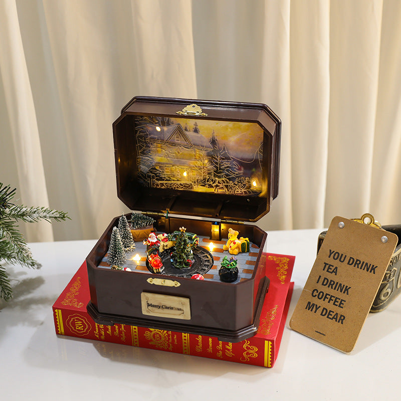 Light Up Christmas Music Box