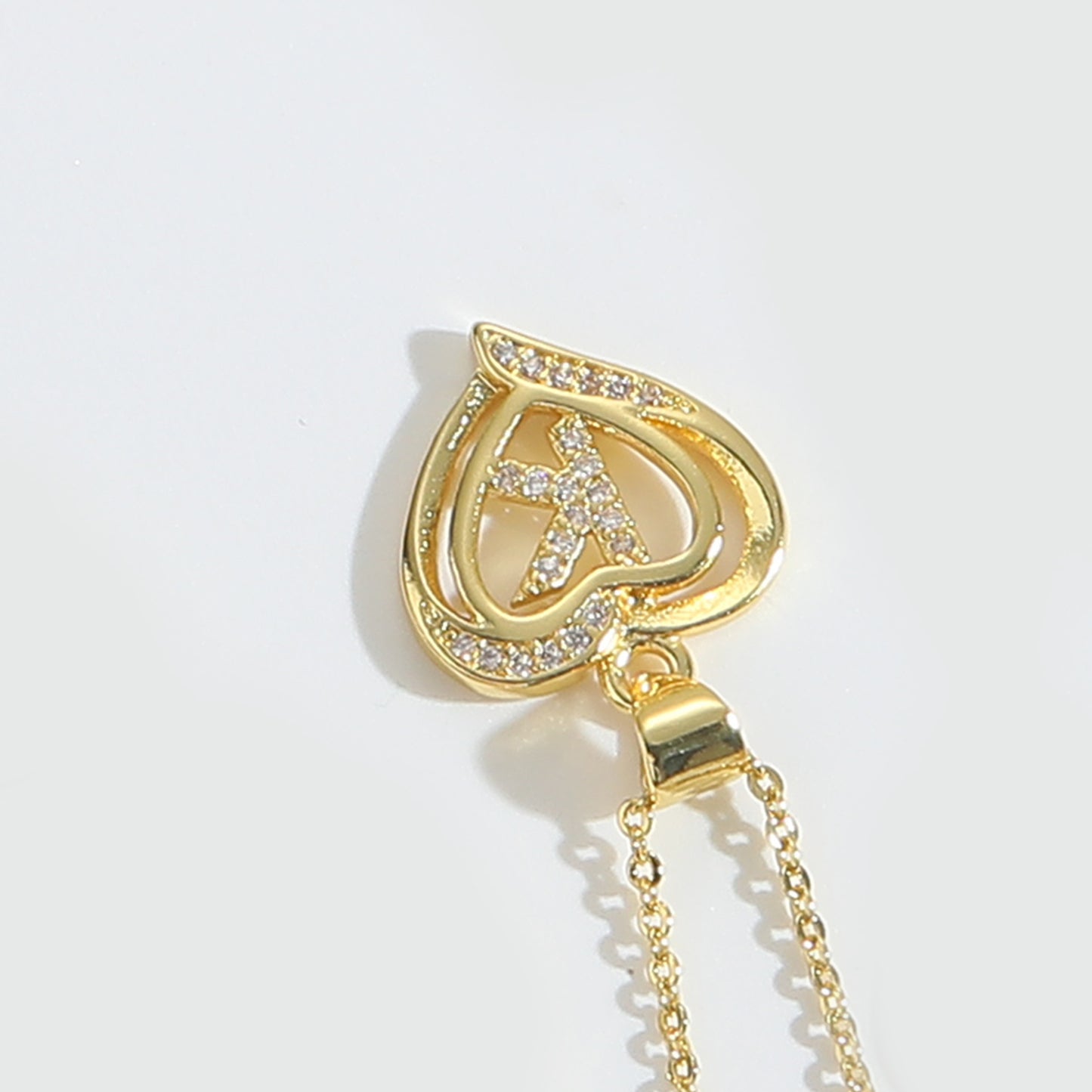Heart Initial Necklace Gift