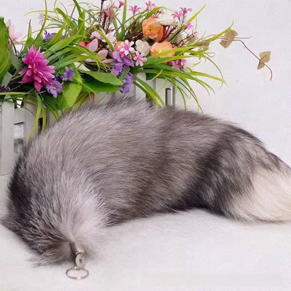 Plush Fox Tail Keychain Charm