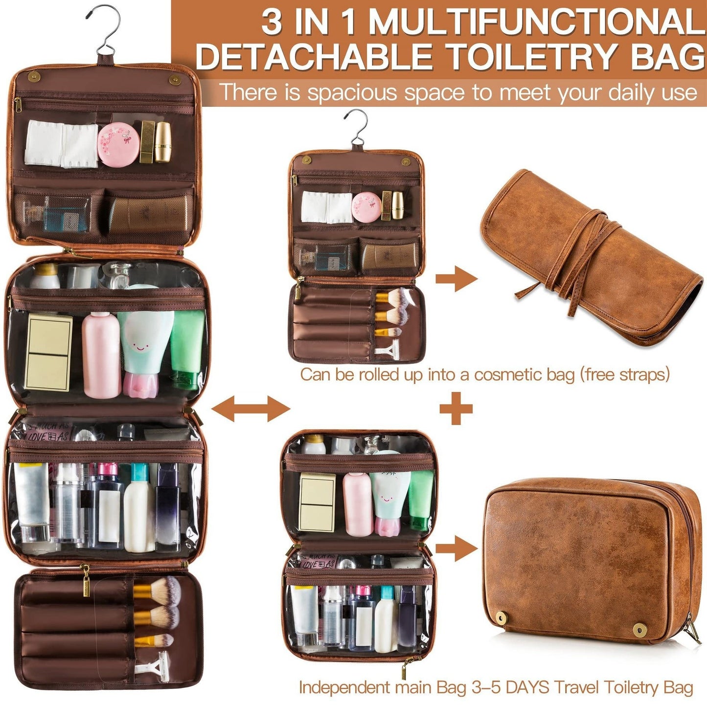 Multifunctional Travel Toiletry Bag