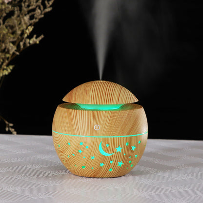 Star Moon Wood Grain USB Humidifier