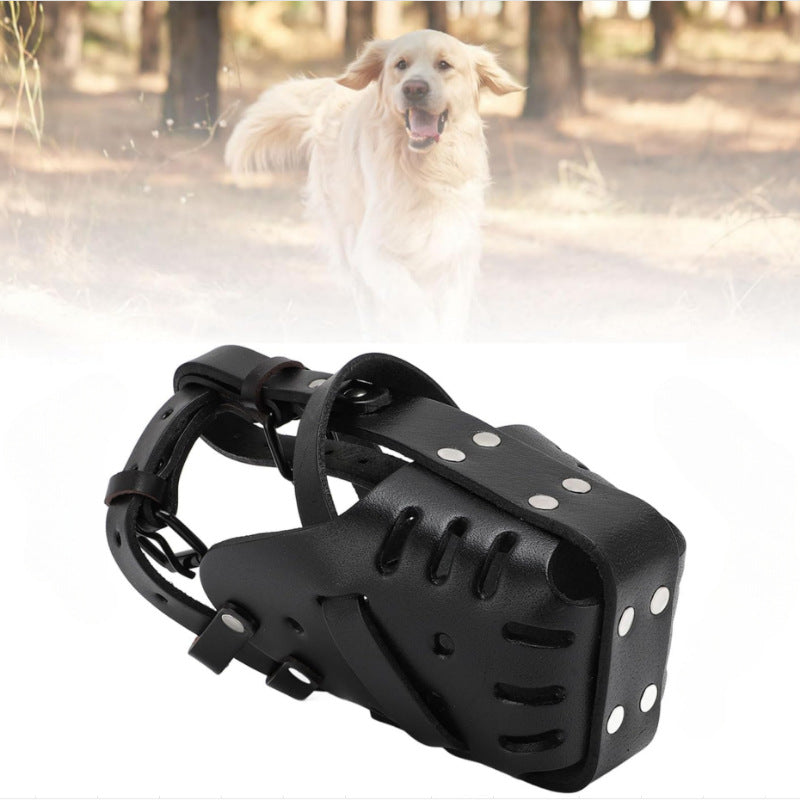 Cowhide Dog Training Muzzle