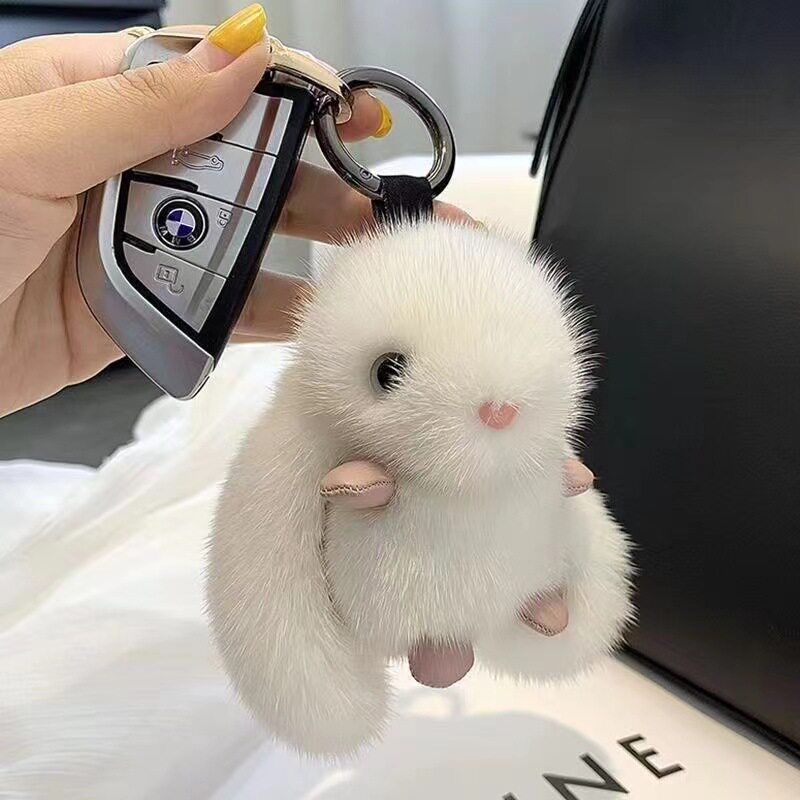 Cute Plush Bunny Keychain