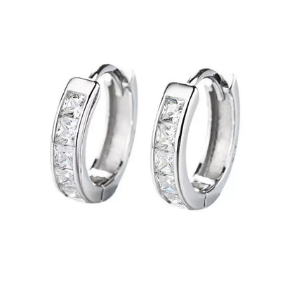 Stylish Zircon Hoop Earrings