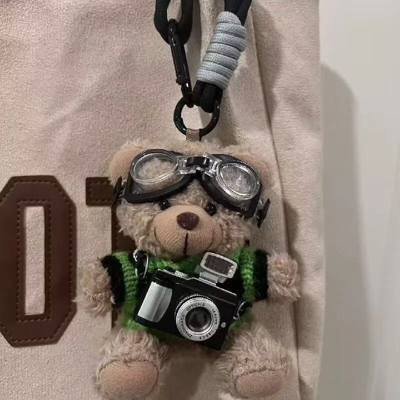 Flash Bear Camera Keychain