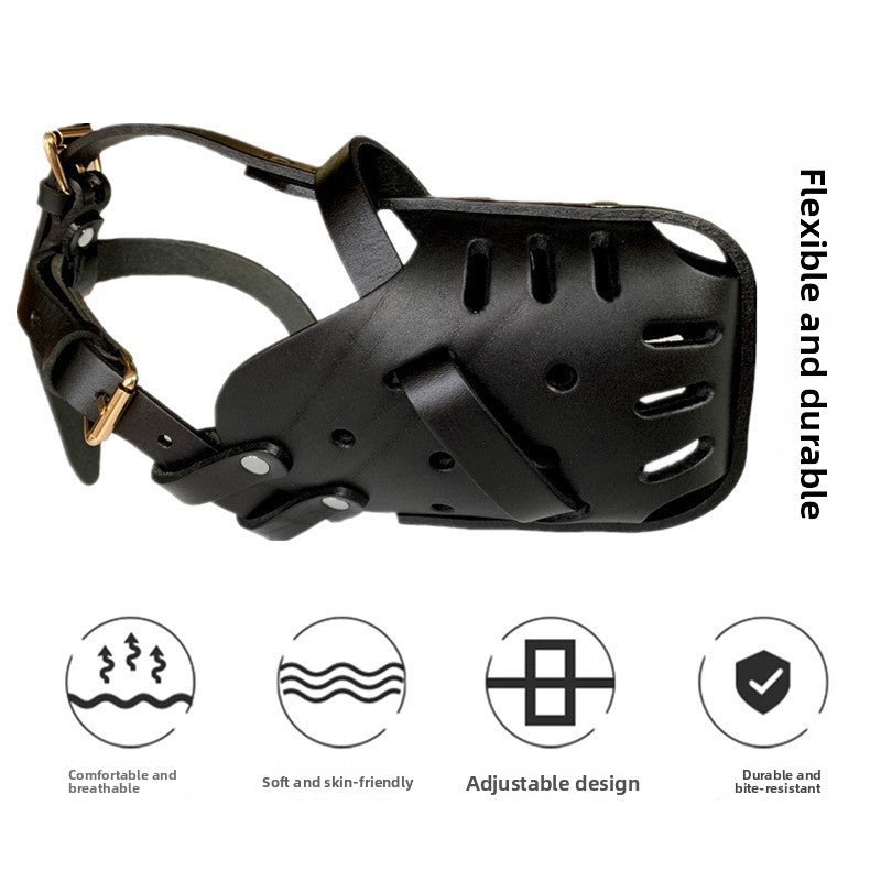 Cowhide Dog Training Muzzle