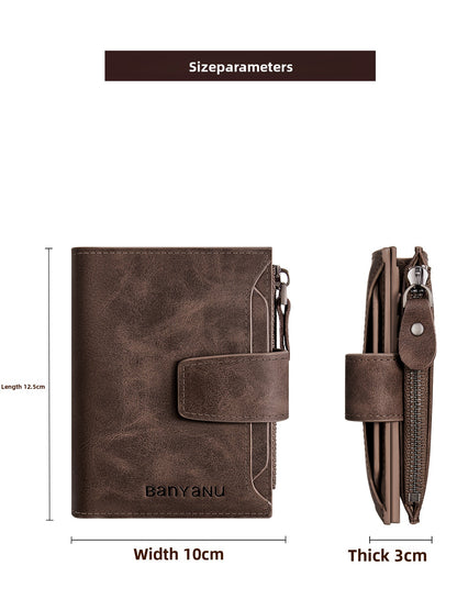 Men's Genuine Leather RFID Blocking Wallet