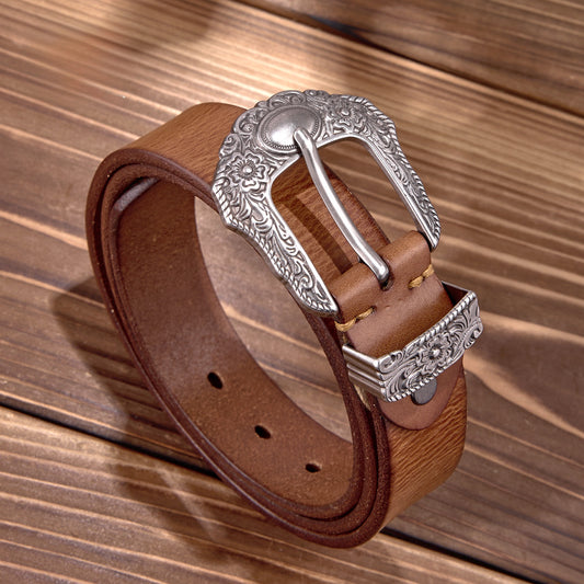 Vintage Cowhide Leather Belt