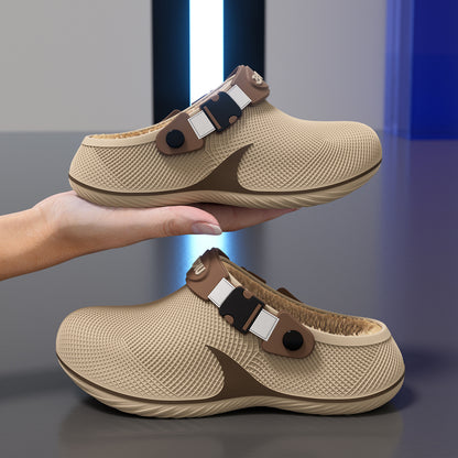 Men Winter Waterproof Fleece Slippers