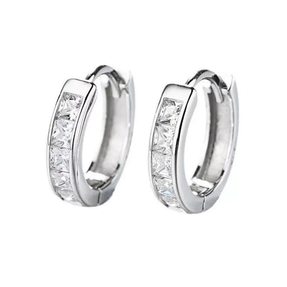 Stylish Zircon Hoop Earrings