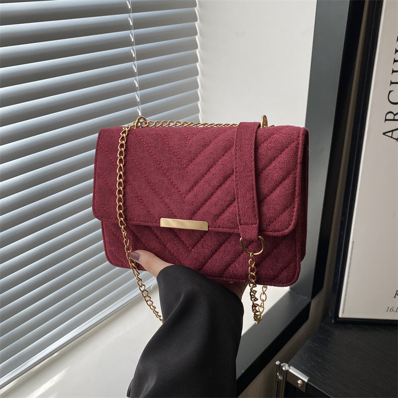 Women's Quilted Chain Shoulder Bag