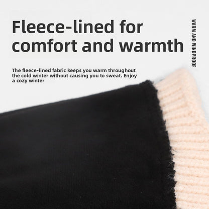 Unisex Fleece Lined Knitted Winter Hat Warm Windproof Design