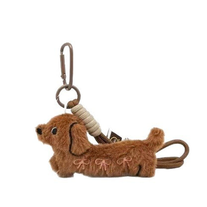 Cartoon Dachshund Plush Brooch Hair Clip Accessory