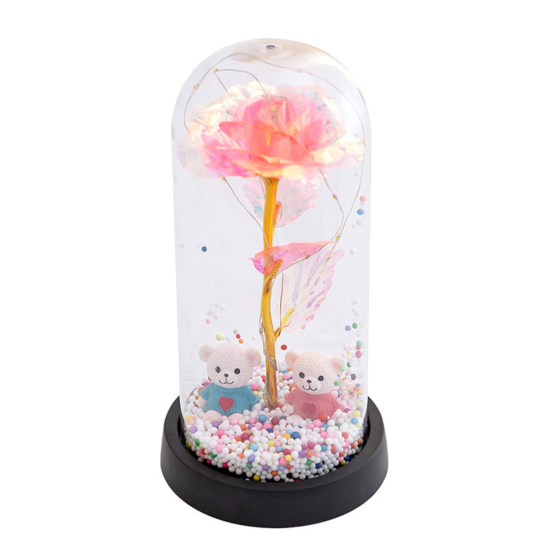 Eternal Rose Bear LED Lamp
