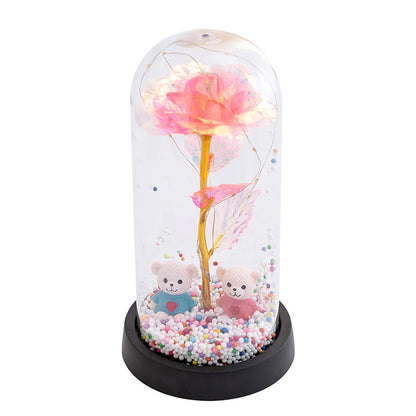 Eternal Rose Bear LED Lamp